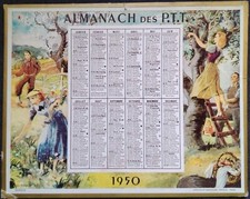 Almanach des PTT 1950 "cueillettes"