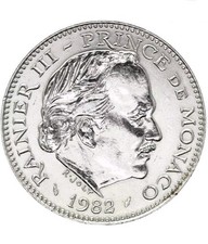 Monaco 5 Francs 1982 Prince