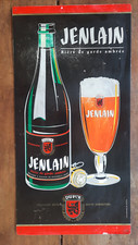 Ancienne Plaque tôle JENLAIN bière  déco pub bar cuisine   69x35cm