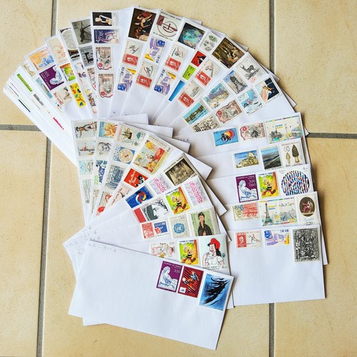100 enveloppes avec timbres - enveloppes,