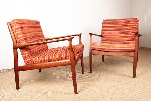 Paire fauteuils danois en - de,