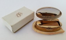 Sublime ETUI DE VOYAGE POUR ROUGE A LEVRES signé MAX FACTOR années 50 MIROIR