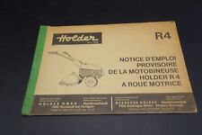 HOLDER R4 Motoculteur à roue Motrice et Fraises Arrière Mode d'emploi Entretien