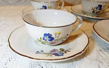 Vintage France - Service à café ou thé en porcelaine 4 tasses + 4 soucoupes