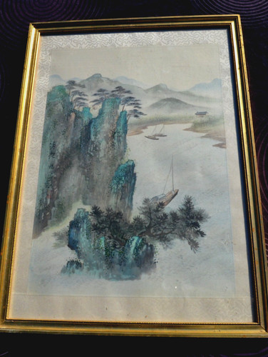 Peinture sur soie chine - peinture, asie