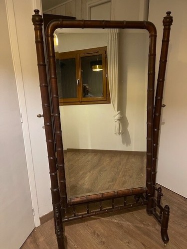 Psyche miroir 1900 bois - miroir,
