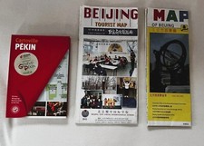 lot de guides  Chine Gallimard cartoville Pékin Beijing tourist map voyage