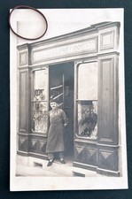 CARTE PHOTO CPA Devanture Artisans chausseur  J. MOURIER cordonnier chaussures