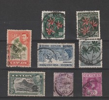 CEYLAN 8 timbres ancien