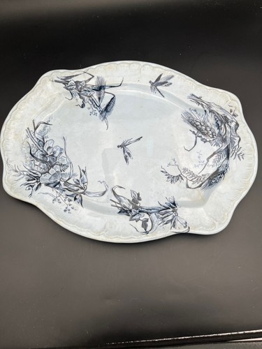 Grand plat faïence - , ancien
