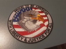 patch thermocollant brodé drapeau  américain aigle 9cm