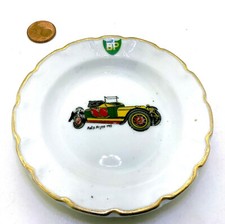 ANCIEN CENDRIER OU COUPELLE PUBLICITAIRE BP ROLLS ROYCE 1913 PORCELAINE LIMOGES