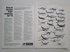 3/1978 PUB PIPER AIRCRAFT PIPER CHEROKEE SENECA NAVAJO PAWNEE AZTEC ORIGINAL AD