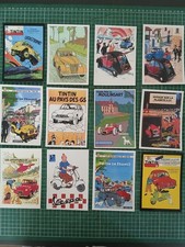 tintin - lot n°1  - CARTE POSTALE 10 X 15 CM