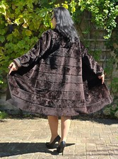 Manteau de Fourrure 2in1 CHRIST Peau Mouton Transversal Tourneur D'Agneau Braun