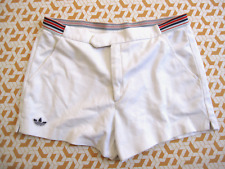 Short Adidas Retro 80'S vintage blanc Trefoil Tennis Ventex sport Homme - 80 / S