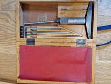 M PF Jauge de profondeur micrométrique 0 à 75  mm 3 tiges interchangeables