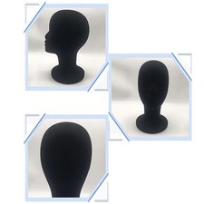 T��te de mannequin femme en mousse avec finition velours pour pr��sentoir perruq