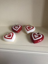 ♥️ Cœur décoration de Noël, lot de 4 cœurs à suspendre