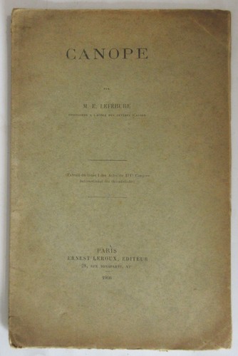 Lefebure canope 1906 egypte - lefebure,