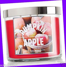 Bath & Body Works PUMPKIN APPLE Scented 3-Wick Filled Candle 14.5 oz