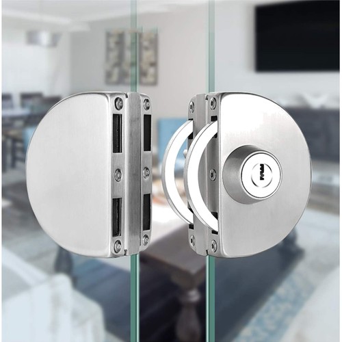 Serrure porte vitrée - , inox