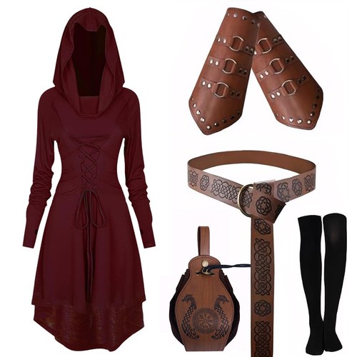 Robe médiévale capuche - robe,