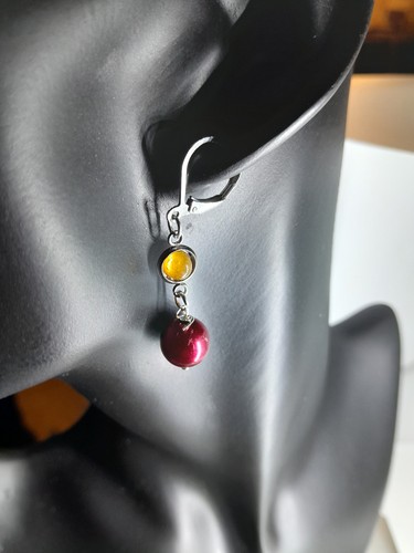 Boucles oreille citrine et - boucles,