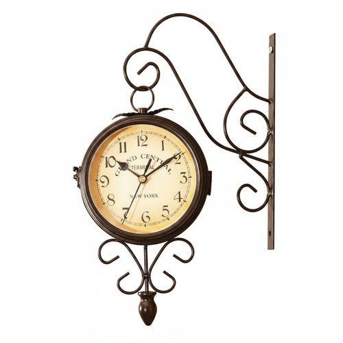 Horloge double face fer - face,