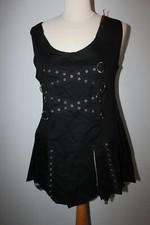 Robe Courte DEAD THREADS Rock Gothique Dark Rockabilly - Noir - T : XL