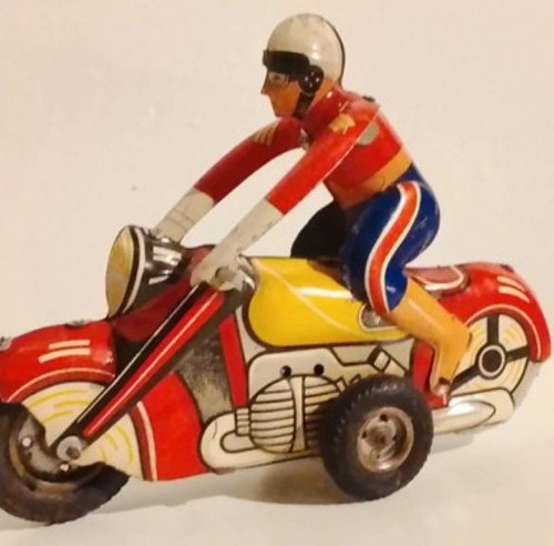 Moto mécanique tôle jouet - mécanique,