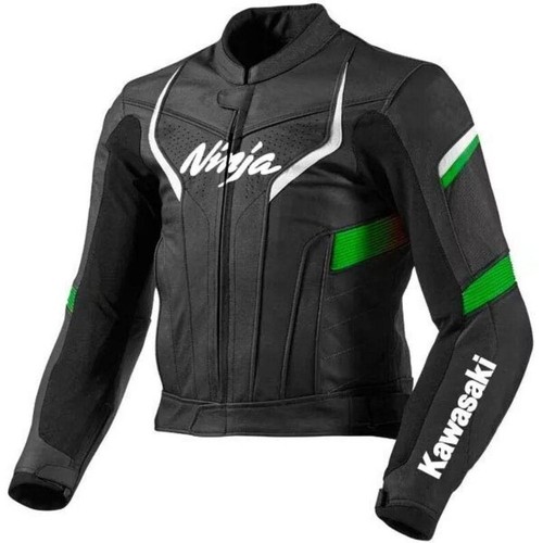 Blouson moto cuir kawasaki - cuir,