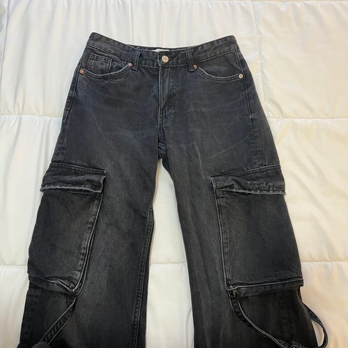 Zara faded black denim - faded,