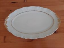 Plat en porcelaine de Limoges  signé "Ancienne fabrique Royale" plat ovale 37 cm