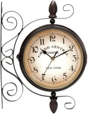 Vintage Double Sided Wall Clock Industrial Wall Clock for Outdoor Decorative Art