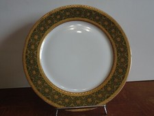 Joli plat en porcelaine de Limoges Double dorure - William Guerin - Elite Works