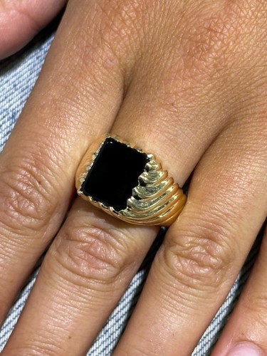 14k jaune onyx - or, noir