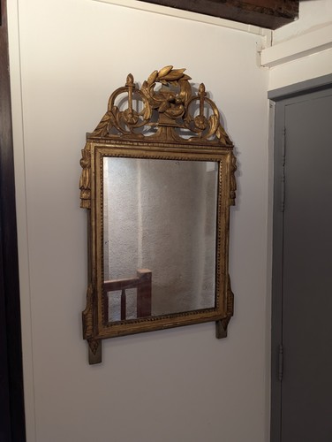 Miroir fronton bois - en,
