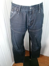 Vintage Pantalon jean lourd Knee G-STAR 3 5620 W32 42 brodé 96 délavé effet usé
