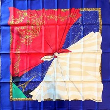 Etat HERMES Foulard Carré 90 Souvenirs de Paris Silk 100