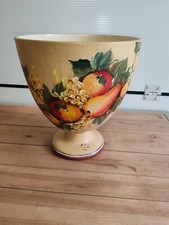 Coupe Pot  en céramique Chaumette Numéroté Signé Peint A La Main 31 Centimètres 