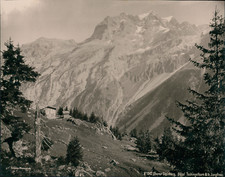 Suisse, Oberer Steinberg, Hôtel Tschingelhorn & la Jungfrau  Vintage photomechan