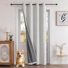 Rideau Occultant Isolant Thermique à Oeillets 135x245 cm, Double Rideaux Phon...