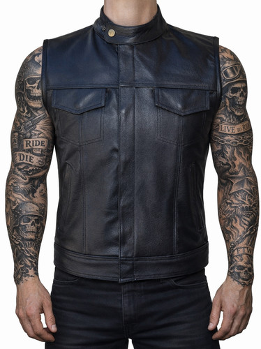 Gilet bolero cuir - cuir, biker