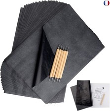 TUPARKA Papier de copie carbone de 120 feuilles avec stylet à embosser 5 PCS, 