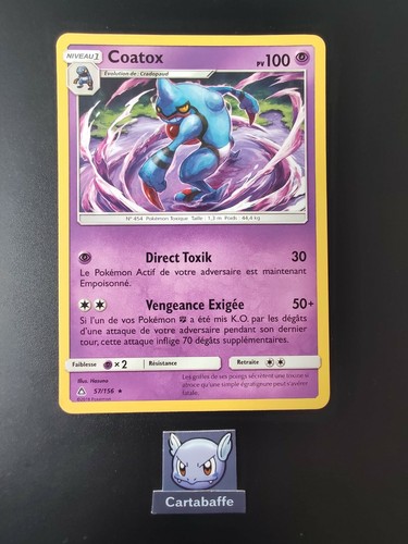 Carte pokémon coatox 156 - carte,