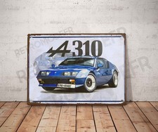 Plaque métal vintage Alpine A310 Enseigne Garage Décoration Déco Renault