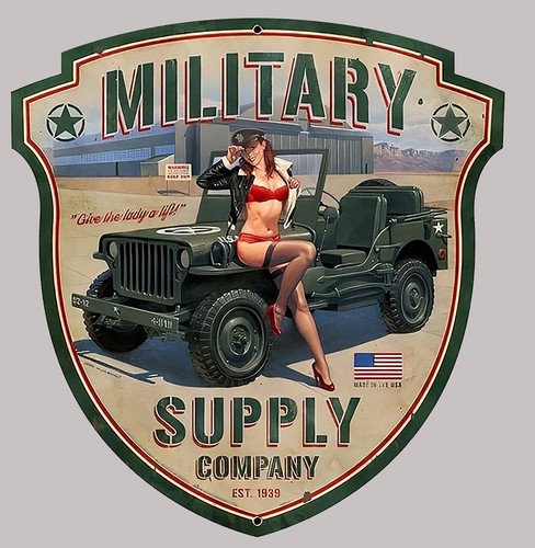 Sticker pinup military army - sticker,