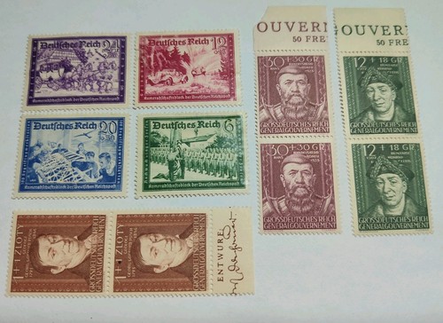 Allemagne pologne timbres - pologne,