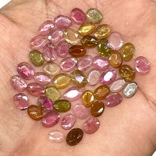 50 Pièces Naturel Tourmaline Lot 19.68 Cts Plat Rose Coupe non Traité Ample